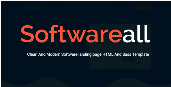 Softwareall – Software landing Page HTML And Sass Template