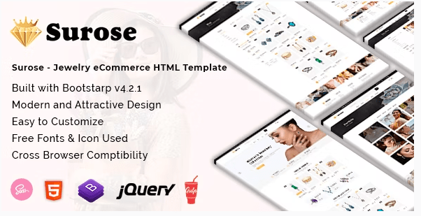 Surose v1.0 – Jewelry eCommerce HTML Template