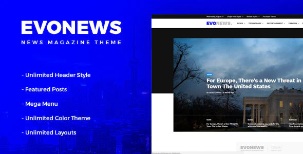 Evonews v2.0 – News Magazine WordPress Theme Download