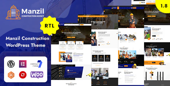 Manzil Construction and Building WordPress Theme v1.8 Download