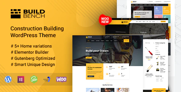 Buildbench v.2.1.2 – Construction Building WordPress Theme Download