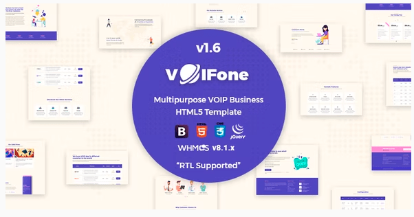 Voifone v1.7 – Multipurpose VOIP Business HTML5 Template