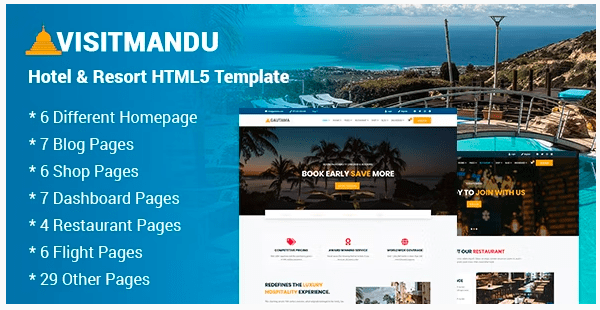 Visitmandu – Hotel & Resort HTML5 Template