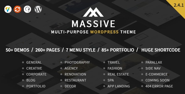 Massive – v.2.4.1 Responsive Multi-Purpose WordPress Theme Download (Updated)