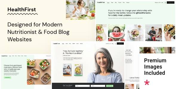 HealthFirst v.1.1 – Nutrition and Recipes WordPress Theme Download