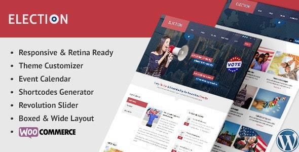 Election v1.23 – Political WordPress Theme Download