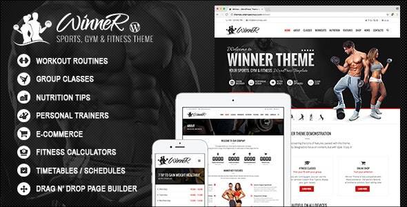 Winner – v2.8 Fitness & Gym WordPress Theme Download