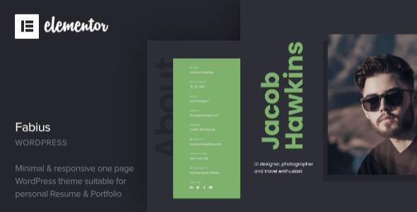 Fabius – v.1.0 Resume WordPress Theme Download