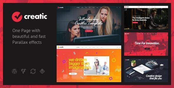 Creatic – v.1.1 One Page Parallax WordPress Theme Download