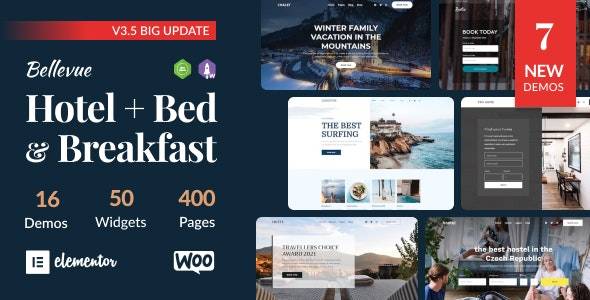 Bellevue v4.2.3 – Hotel + Bed and Breakfast Booking Calendar WordPress Theme Download (Updated)