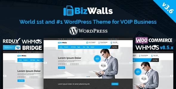 BizWalls (Updated) v3.4 Responsive VOIP & Virtual Phone Business WordPress Theme Download