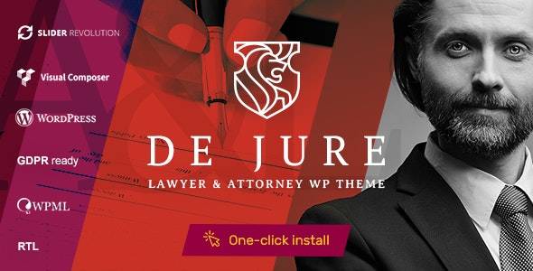 De Jure v.1.1.1 – Attorney and Lawyer WordPress Theme Download