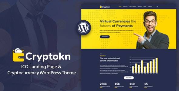 Cryptokn v1.3 – ICO Landing Page & Cryptocurrency WordPress Theme Download