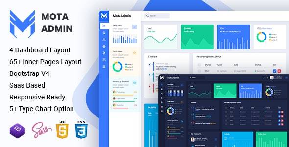 MotaAdmin v1.2 – Admin & Dashboard HTML Template Download