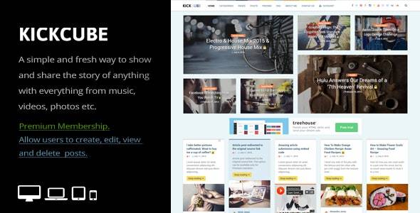 KICKCUBE v.3.2 – Membership & User Content Sharing WordPress Theme Download