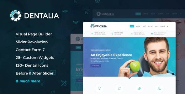 Dentalia v2.1 – dental clinic WordPress Theme Download