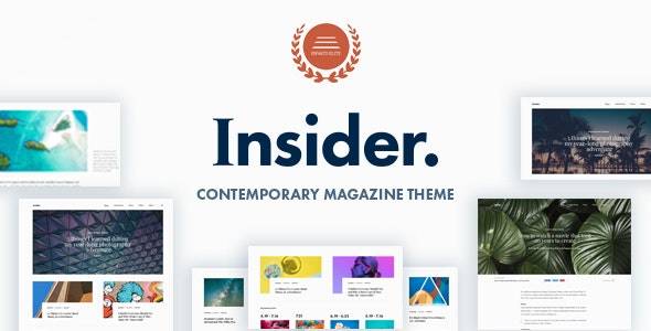 Insider – v1.5 Contemporary Magazine and Blogging WordPress Theme Download