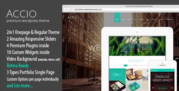 Accio v1.4.8 Responsive Onepage Parallax Agency WordPress Theme Download