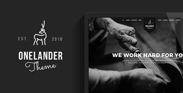 OneLander v2.4.13 (Updated) Creative landing page WordPress theme Download