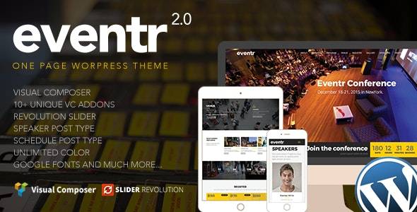 Eventr 2.0 – One Page Event WordPress Theme Download (Updated)