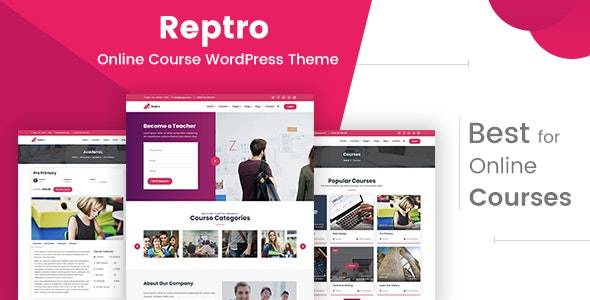 Reptro v2.1 – online courses WordPress theme Download (Updated)