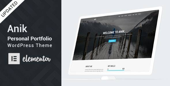 Anik v2.0 – Personal Portfolio WordPress Theme Download