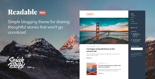 Readable v1.0 Simple Blogging WordPress Theme for Ghost Download