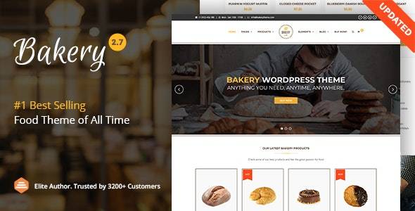 Bakery – v2.7 (Updated) Cake & Food WordPress Theme Download