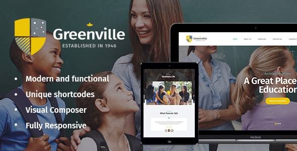 Greenville – v.1.3.3 Private School & University Education WordPress Theme Download