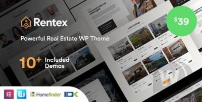 Rentex v1.9.0 – Real Estate WordPress Theme Download