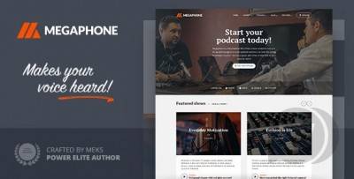 Megaphone v1.2.1 – Audio Podcast WordPress Theme Download