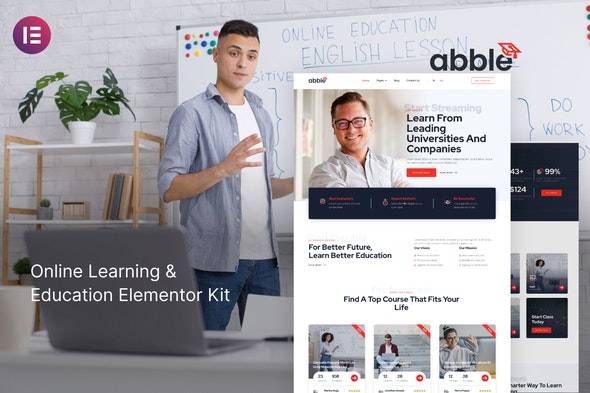 Abble – Online Learning & Education Elementor Kit Download