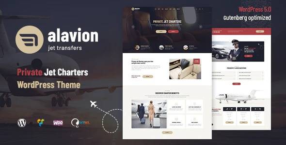 Alavion v1.1.4 – Private Jet Charters WordPress Theme Download