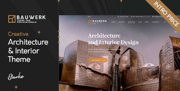 Bauwerk – v.1.0 Interior Design & Architecture WordPress Theme Download