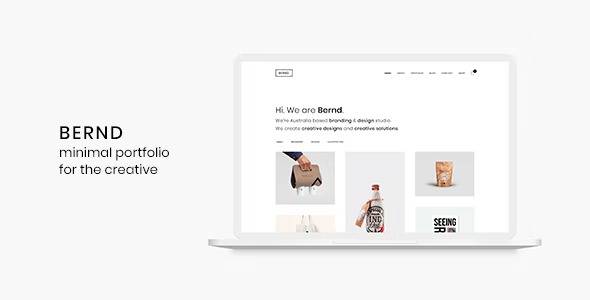 Bernd Minimal WordPress Portfolio Theme Free Download