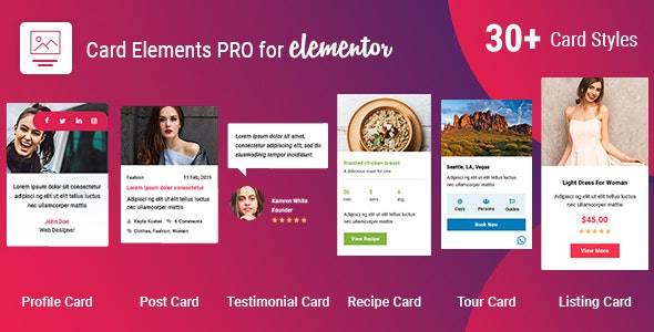 Card Elements Pro for Elementor v1.0.8 WordPress Plugin Download