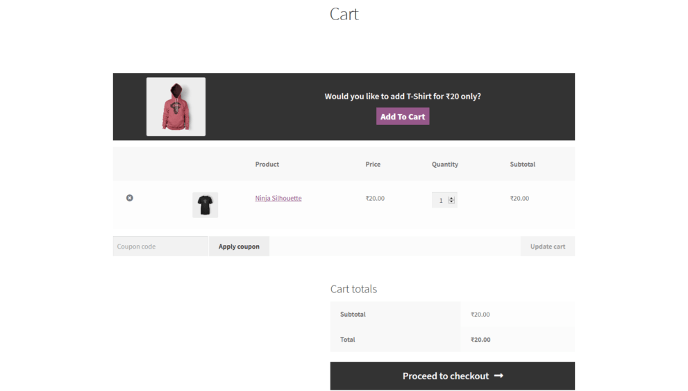 Cart Upsell for WooCommerce