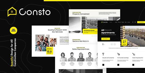 Consto v.1.0.1 Industrial Construction Company WordPress Theme Download