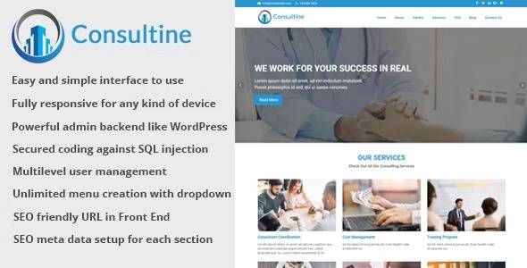 Consultine v1.8 – Consulting, Business and Finance Website CMS