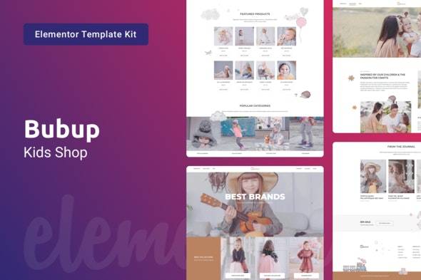 Bubup – Kids Store & Baby Shop Elementor Template Kit Downnload