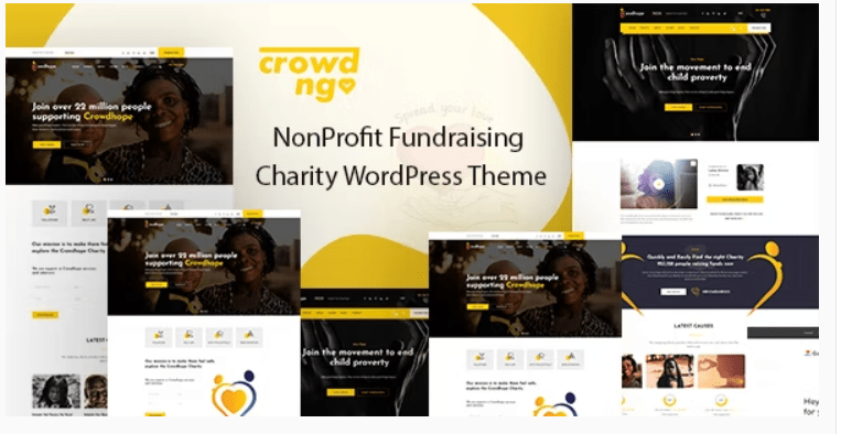 Crowdngo v1.0.8 – Fundraising Charity WordPress Theme