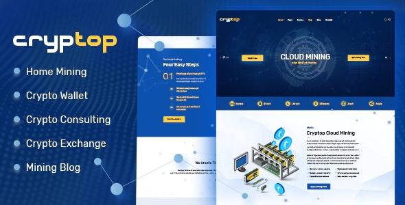 CrypTop – v1.0.8 ICO Landing and Crypto Currency WordPress Theme Download