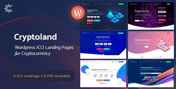 Cryptoland – v.2.2.3 ICO Landing Pages WordPress Theme Download