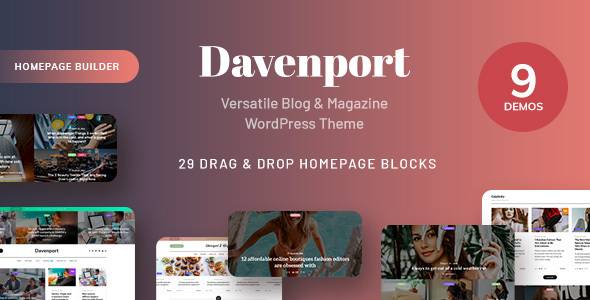 Davenport –v.1.3 Versatile Blog and Magazine WordPress Theme Download