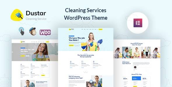 Dustar v1.0.4 – Cleaning Services WordPress Theme