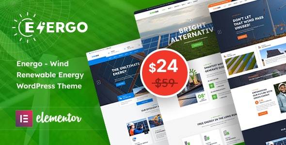 Energo v1.3 Wind Renewable Energy WordPress Theme Download