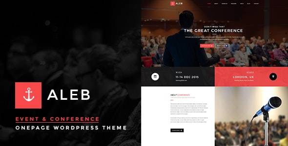 Aleb Event Conference Onepage WordPress Theme Download