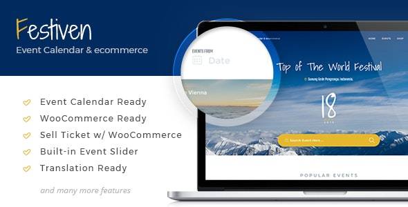 Festiven – v.1.3.3 Event Calendar & WooCommerce WordPress Theme Download