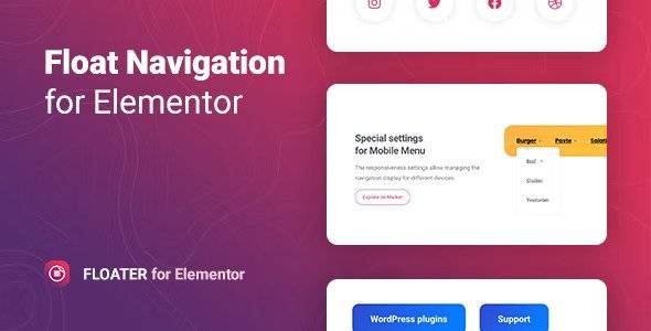 Floater v1.0.5 – Sticky Navigation Menu for Elementor