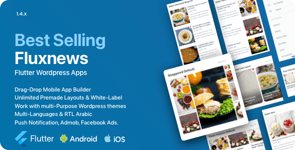 fluxnews - flutter mobile app for wordpress